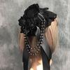 Halloween Hair Ornaments Vintage Lace Top Hat Ribbon Bowknot Gothic Headdress
