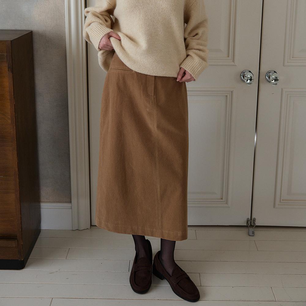 Nowood Pencil Midi Skirt (Camel)