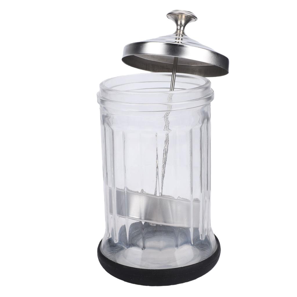 Barber Jar High Borosilicate Glass High Capacity Barbershop Soaking Jar with Lift Basket for Manicure Tools
