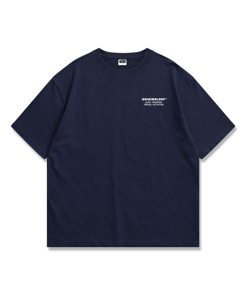ORIGINALDAY Oversized Travel Activity Short Sleeve T-Shirt Unisex Navy