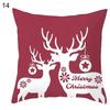 Christmas Themed Throw Pillow Cover With Short Plush Print Living Room Sofa Decoration Cushion Cover Pillow Covers Decorative