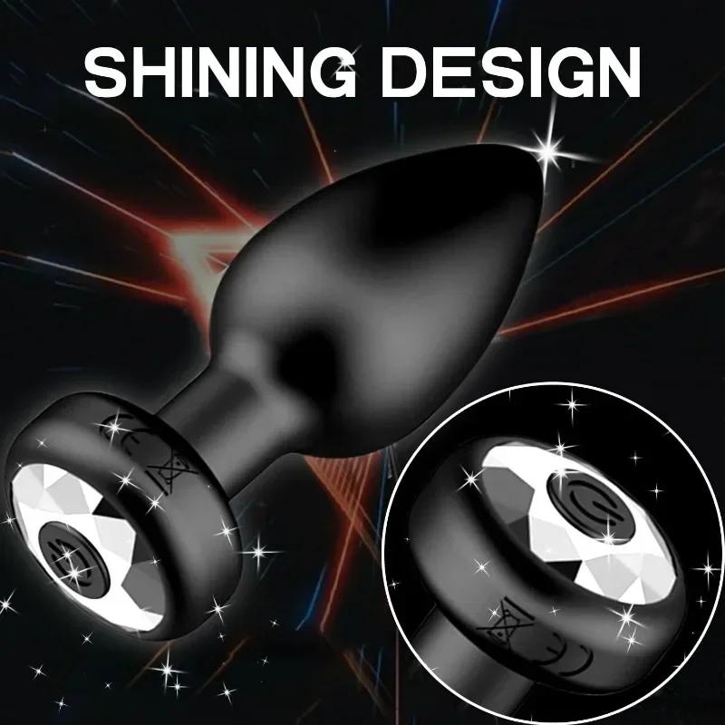 Anal Plug Vibrator for Men Butt Plug Portable Massager Wireless Remote Control Dildo Vibration Sex Toys for Male Adult Toys