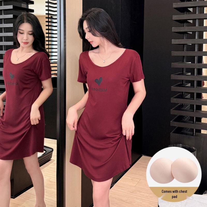 Viral Women s Summer 2026 Modal Short-Sleeve Loose Nightgown