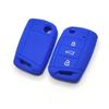 3 Button Flip Key Silicone Cover Fit for VW GOLF 7 MK7 SKODA SEAT 2014 2015 2016 FOB HULL OCTAVIA COMBI LEON IBIZA CUPTRA Case
