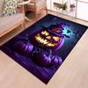 Purple Pumpkins Carpet, Multipurpose Printed Area Rug with  Crystal Velvet, Polyester Material, Ideal Holiday Gift for