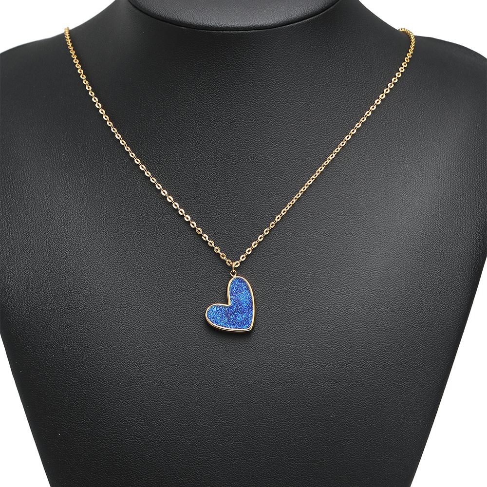 5pcs Stainless Steel Glittering Enamal Heart Charms Pendants for DIY Jewelry Lovers Necklace Findings Couples Bracelets Making