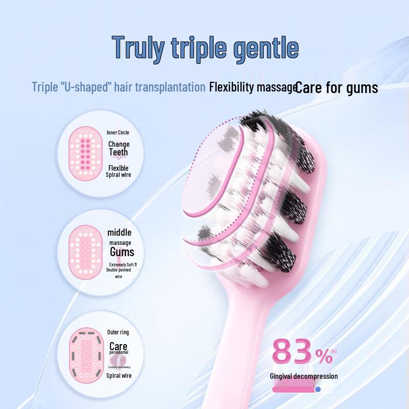 Shuke Wide Head High-Density Toothbrush 2-Pack