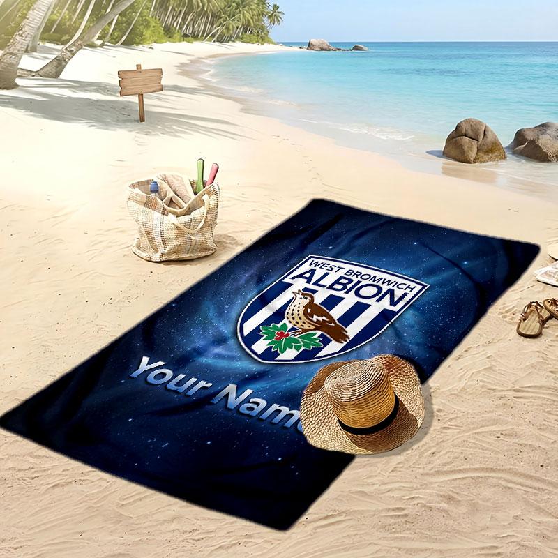 West Bromwich Albion FC Personalisier Handtuch mit Aufdruck Fußball Logo Unterstützung Benutzerdefinierter Name Text Absorptionsfähiges Handtuch Für Sport Reisen Besonderes Geschenk