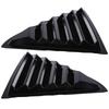 For Chrysler 300C 2011- Car Rear Louver Window Side Shutter Cover Trim Sticker Vent Scoop ABS Carbon Fiber Style Gloss Black