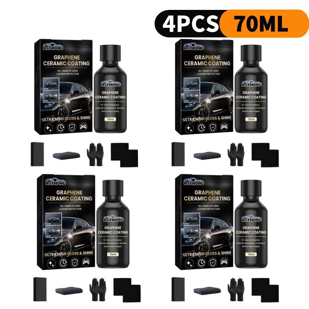 5-1PCS 70ML Nano Ceramic Graphene Coating Super Hydrophobic UV Glow Paint Protection Liquid Advanced Car Maintenance Technology
