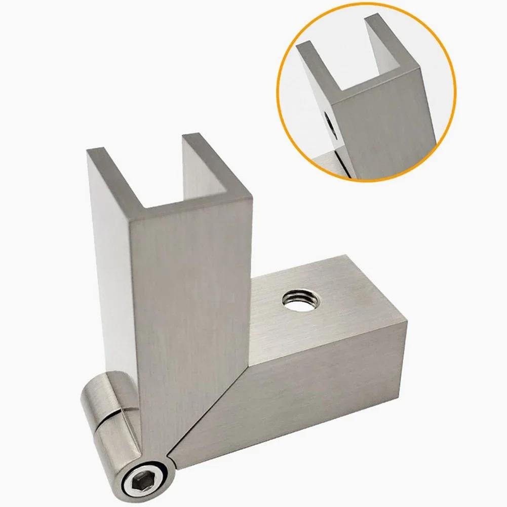 1pc Glass Door Hinge Fixed Clamp Shower Glass Door Clip Connector Bathroom Accessories Cabinet Cupboard Hardware Clamp