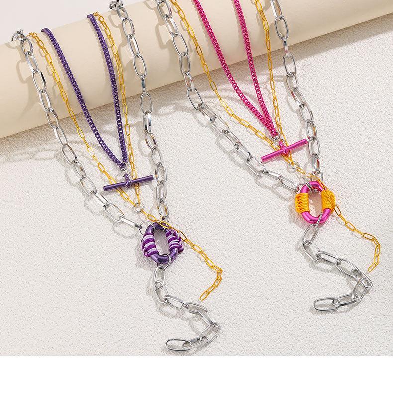 Kenjie Autumn/Winter Exaggerated Electrophoresis Layered Necklace for Women - European & American Cross-Border Fashion