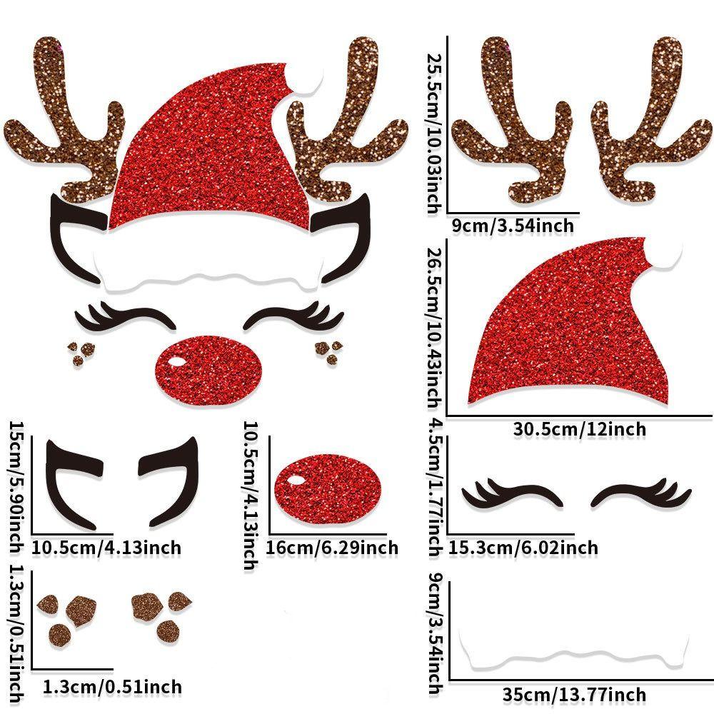 Removable Window Static Stickers Non-woven New Year Stickers New Christmas Door Stickers  Christmas