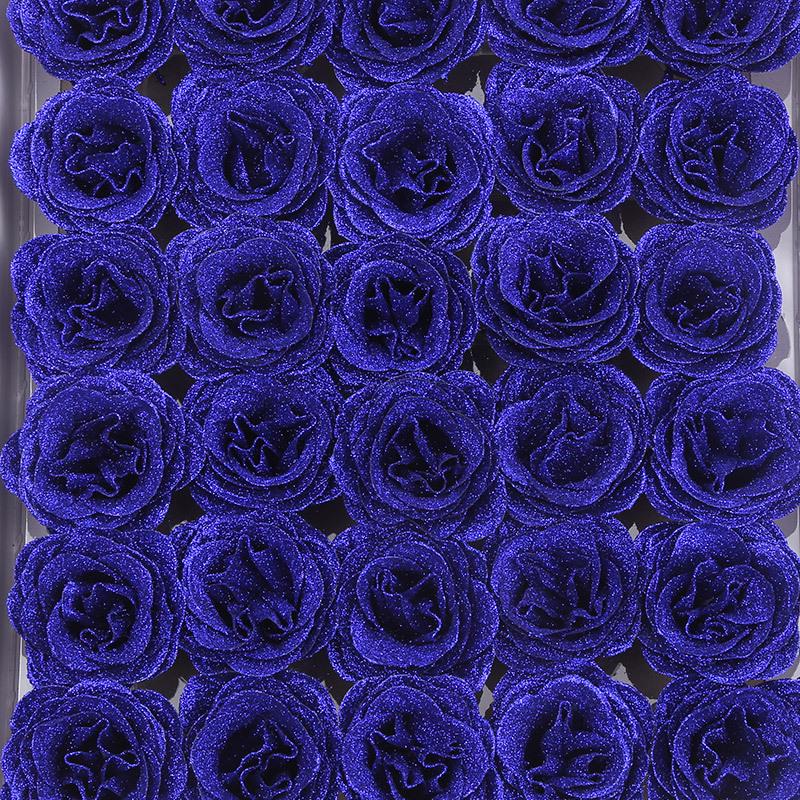 Rose Gold Crystal Glitter Blue Enchantress Flower Bouquet DIY Kit for Valentine's Day