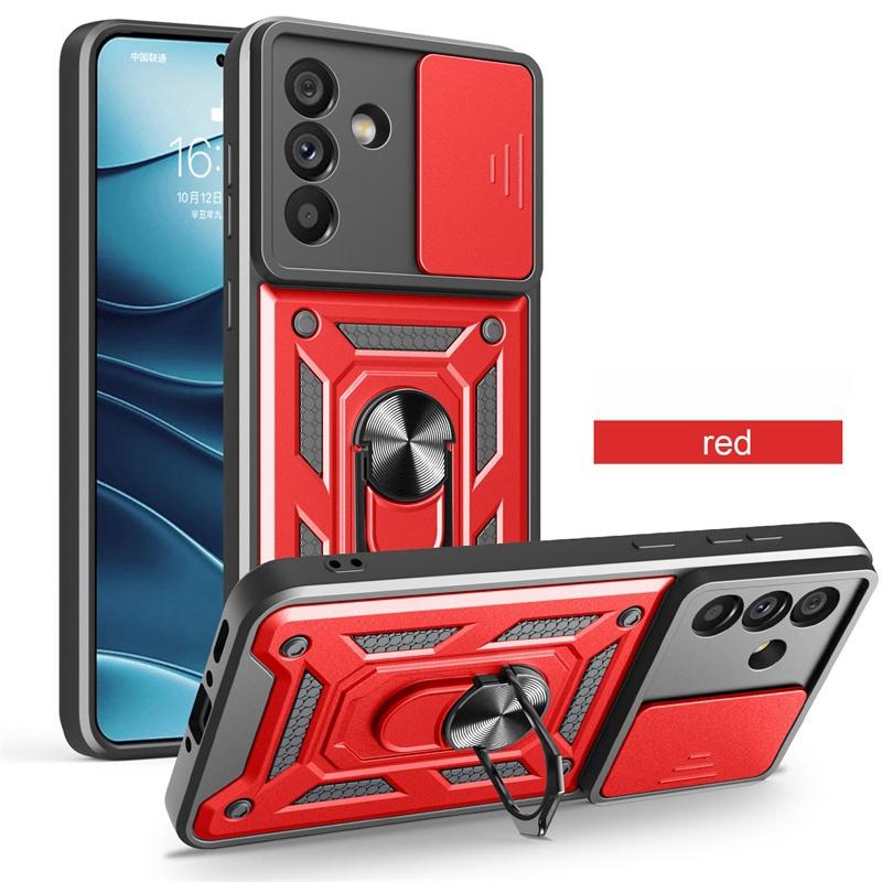 Armor Case For Samsung Galaxy S24 FE S22 S23 Plus S21 S25 Ultra S20 A54 A16 5G A56 A55 A35 A15 A05 A06 Slide Lens Protect 2027