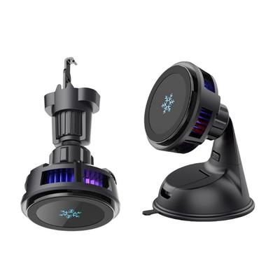 15W Fast Charging Phone Mount Support Rack Holder with Semiconductor Cooling System and Colorful Lighting for Smartphone