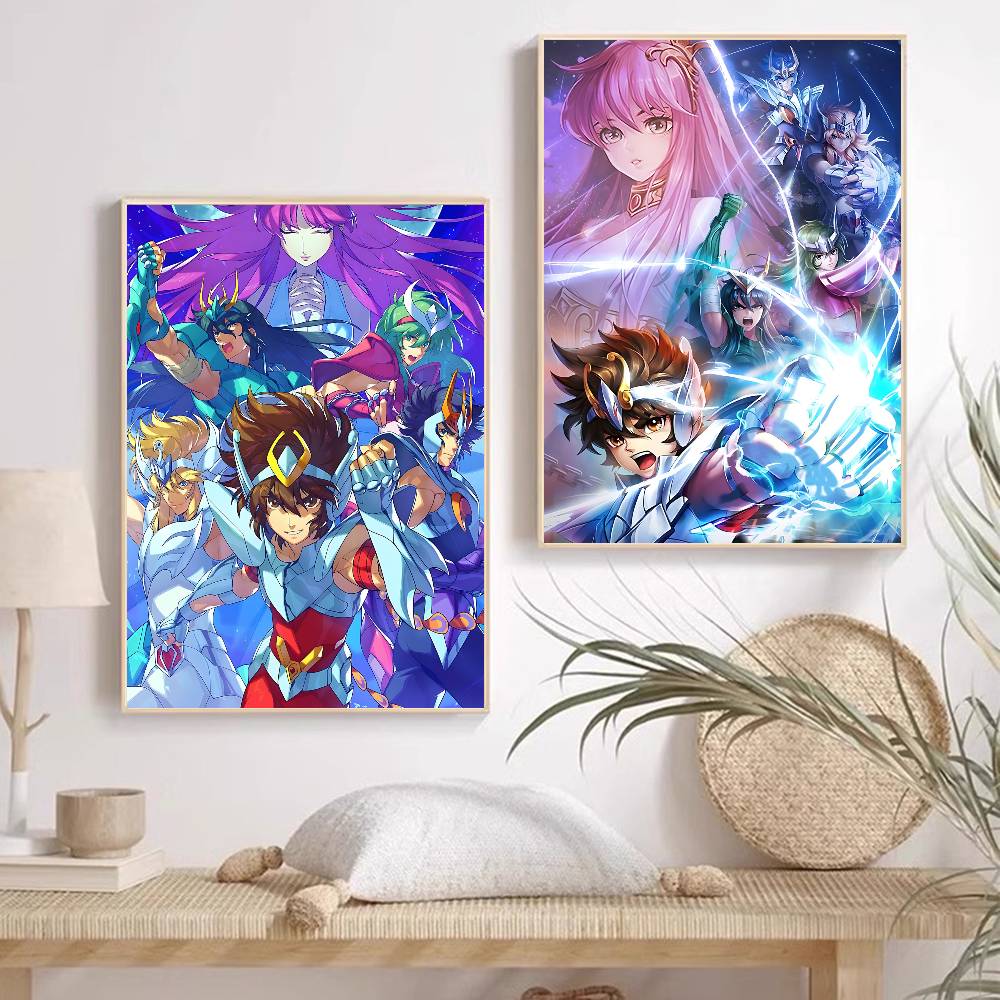 Japanese Hot Anime S-Saint Seiya Whitepaper Poster Waterproof Paper Sticker Coffee House Bar Aesthetic Art Wall Painting