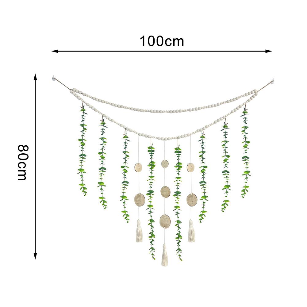 

Decorative Hanging Eucalyptus Garland Boho Style with Wooden Beads Wall Decor for Living Room Bedroom Nursery 39 inches China Mainland