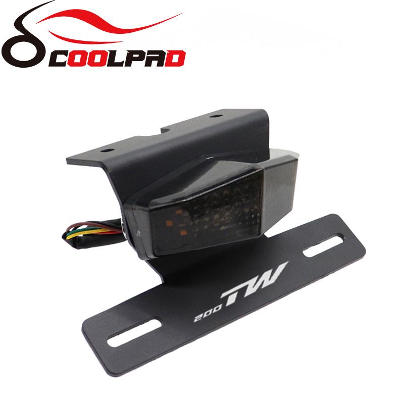 

Для YAMAHA TW200 TW 200 1989-2023 держатель номерного знака светодиодные стоп-сигналы аксессуары для мотоциклов хвостовое аккуратное крыло A