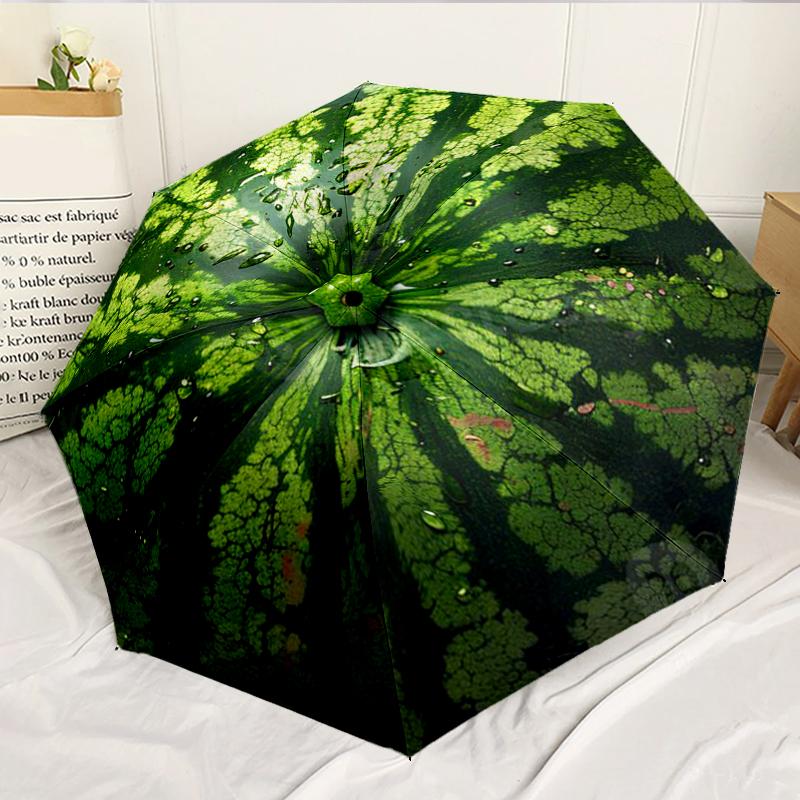 Watermelon with Intricate 8-Frame for Travel, Camping, Casual Lightweight Portable Umbrella, Essential for Every Family Holidays Birthday Gift