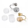 10pcs Stainless Steel Ear Clips Spiral Earrings Gold Silver Color Base for DIY Jewelry Making Components Mosquito Coil Earrings