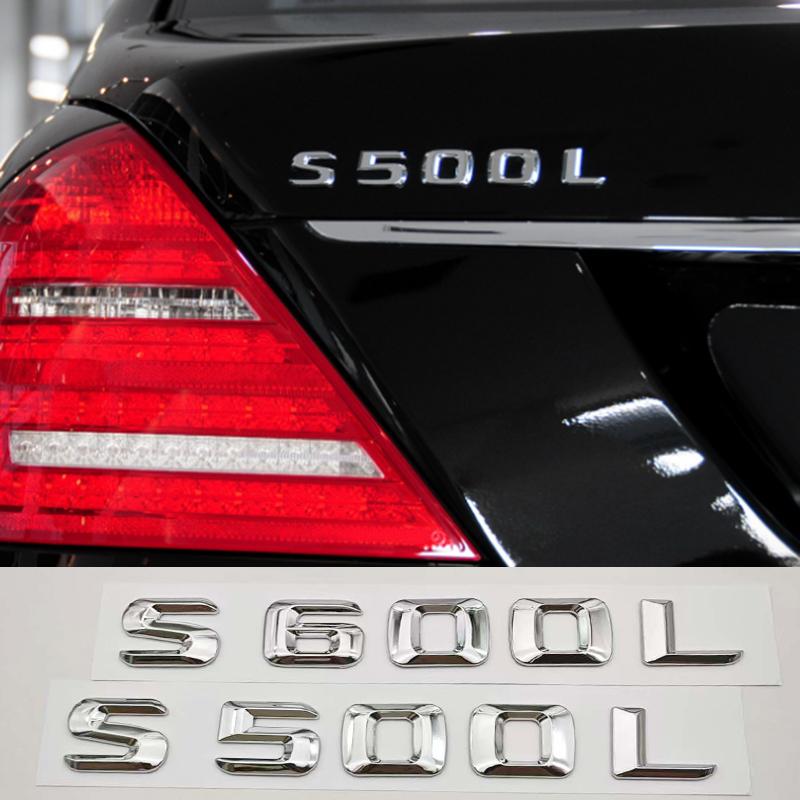 SXFA2 3D ABS Car Letters Logo S500L S600L Badge Sticker Emblem Decals For Mercedes Benz S Class S500L S600L V221 V222 Tail Accessories