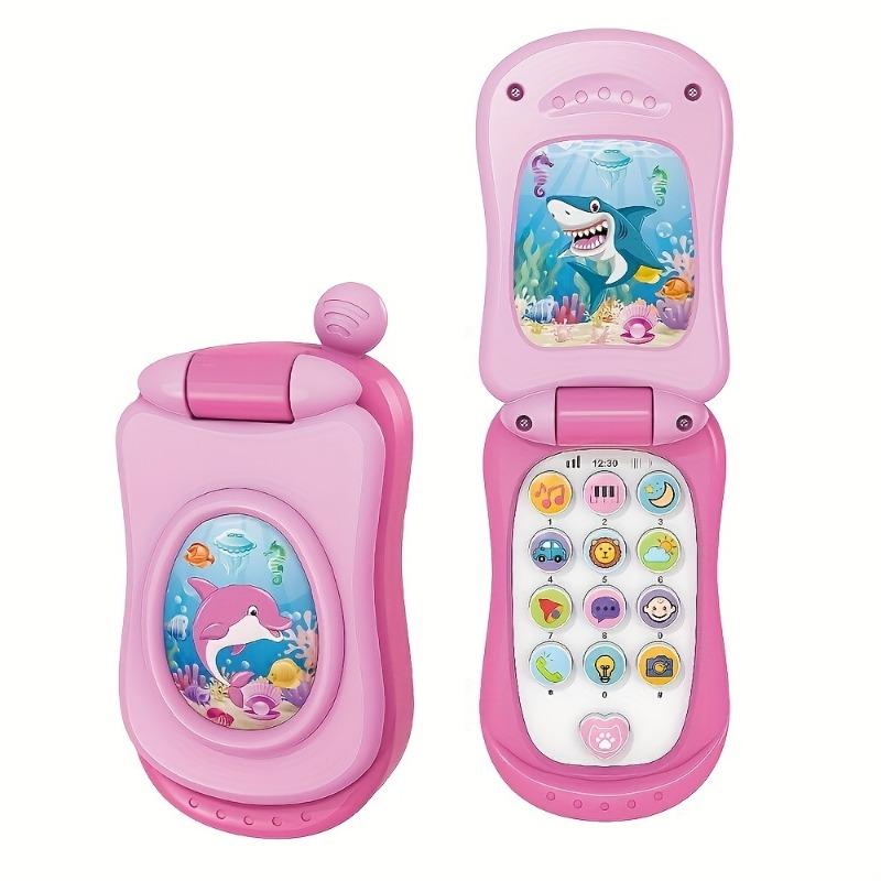 

Kids Flip Music Phone Toy 1PCS розовый
