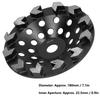 Angle Grinder Accessories  Grinding Wheel Cup 10 Teeth Black 180mm for Sanding Concrete Stone Cement  Grinding Cup