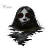 Haunted House Floor Decal 1 Set Halloween Female Ghost Sticker Waterproof PVC Self-adhesive Creepy Home Bedroom Lifelike Living Room Wall Decoration