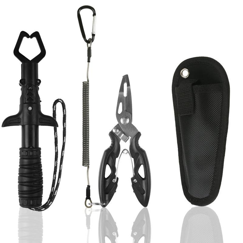 Fish Lip Gripper Pliers & Fish Lip Gripper Set Upgraded Muti-Function Hook Remover Split Ring Pliers for Ice Fishing Gear