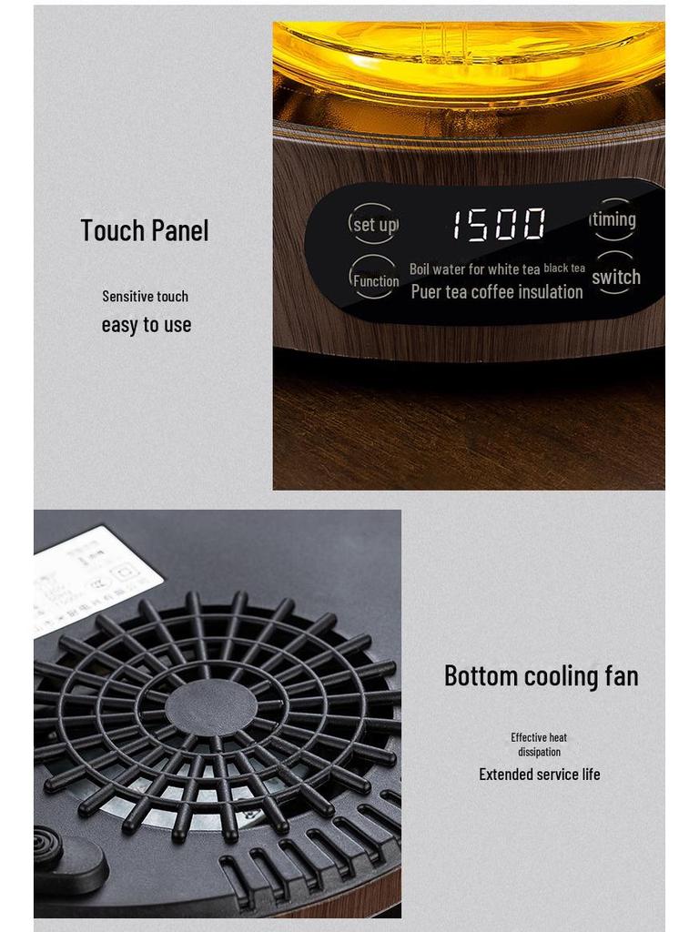 Michu Electric Ceramic Stove Tea Maker: Compact Automatic Water Boiler with Heat Preservation.