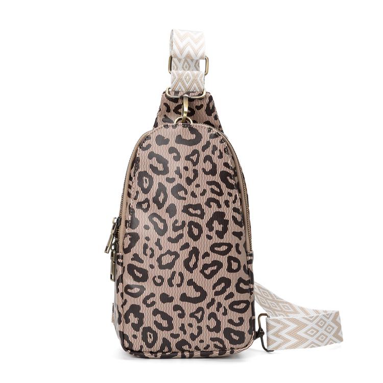 Leopard Print PU Women s Crossbody Sling Bag - Shoulder, Chest & Waist Bag