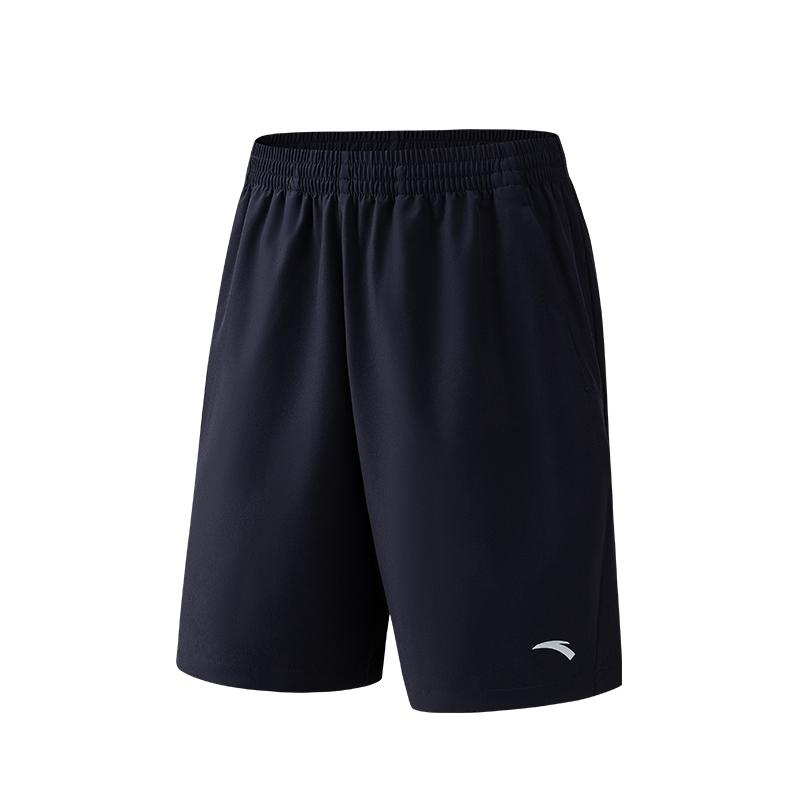 

Anta Training Series Solid Color Logo Print Elastic Waist Straight Leg Sports Woven Casual Shorts Men shorts Legendary-Blue 952627502-5 4XL