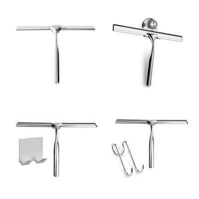 Stainless Steel Shower Squeegee Wiper Brush Multifunctional Glass Scraper Antiskid Handle Corrosion Resistance for Bathroom Tool