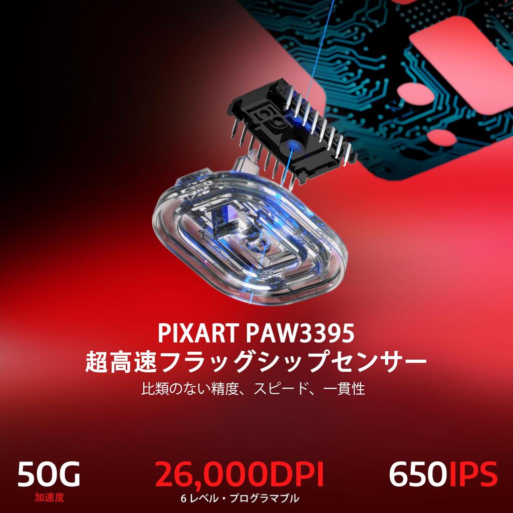 x ATTACK SHARK X6 Lightweight 49g Gaming Wireless Optical Sensor PAW3395 High Recovery Rate Ring 6 Types of DPI Magnet Charging Stand Fast Compatible