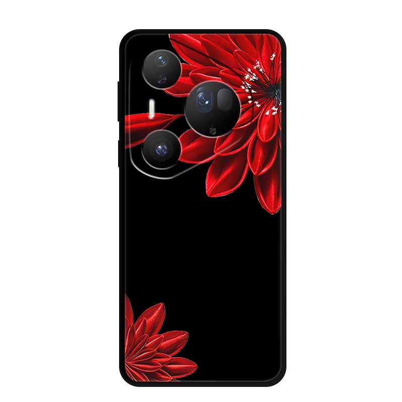 For Huawei Pura 80 Ultra 5G Case Coque Cartoon Cat Painted Black Silicone Soft Back Cover For Huawei Pura 80 Ultra Cases Shells