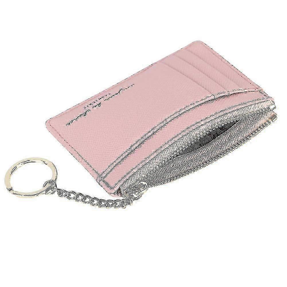 Women's 8 Cards Slim Minimalist Card Holder Coin Changes Purse Keychain Front Pocket Wallet,zxl