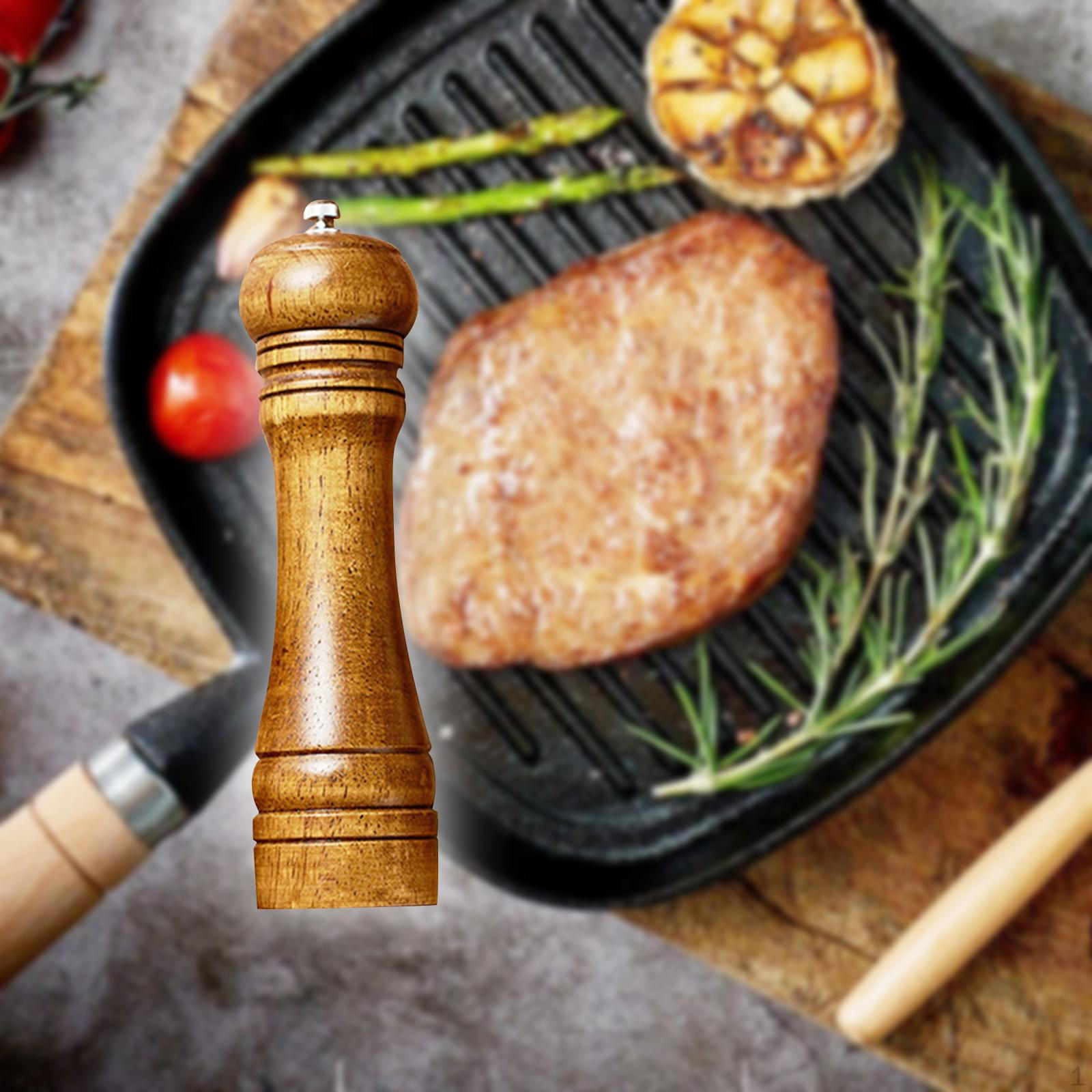 

Мельница для соли и перца, ручные мельницы, кухонные инструменты с регулируемой степенью грубости, измельчение приправ 8 inch