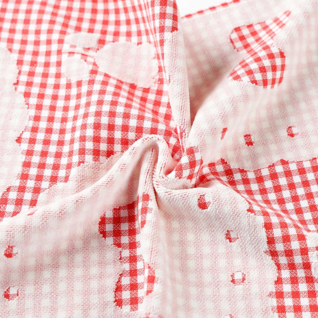 Marushin Sanrio Hello Kitty Siebziger Jahre Karo Gesicht Antibakteriell und Geruchsdicht Perfektes Geschenk für 3725011400 Handtuch, 100% Baumwolle, Strapazierfähig, Geburtstage,