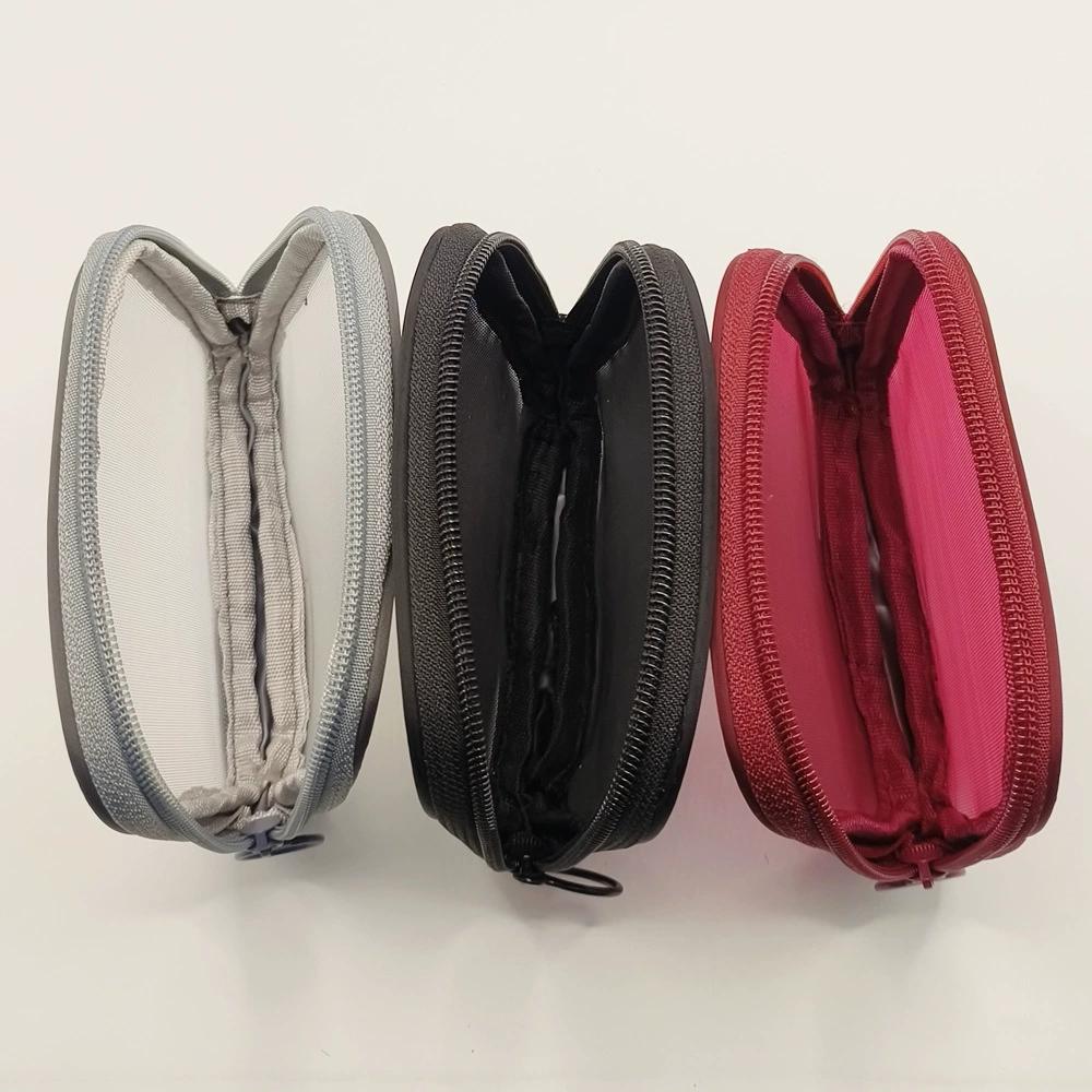 Einfarbige Reißverschluss-Münzbörse Nylon-Netz-Münzbeutel Niedliche Geldbörse Kosmetiktasche Tragbare Make-up-Tasche Datenkabel Lippenstift-Aufbewahrungstasche