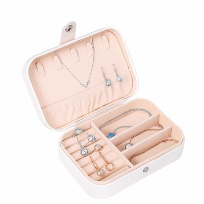Mini Necklace Ring Case Square Earring Organizer Simple Jewelry Storage Box  Women
