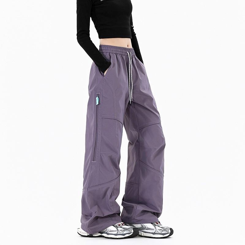 Damen Weite Cargohosen 2026 Locker Schnelltrocknend Outdoor Arbeitskleidung Jogginghosen Hohe Taille