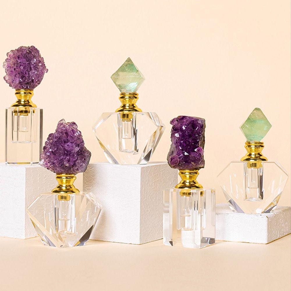 Empty Crystal Perfume Bottle Refillable Essential Oil Diffuser Bottle  Travel Cosmetic Containers