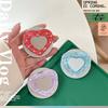 Women'S Magnetic Suction Is Suitable For Magsafe Watching Dramas, Desktop Mobile Phone Airbag Holder, Rhinestone, Heart-Shaped Mirror Sticker