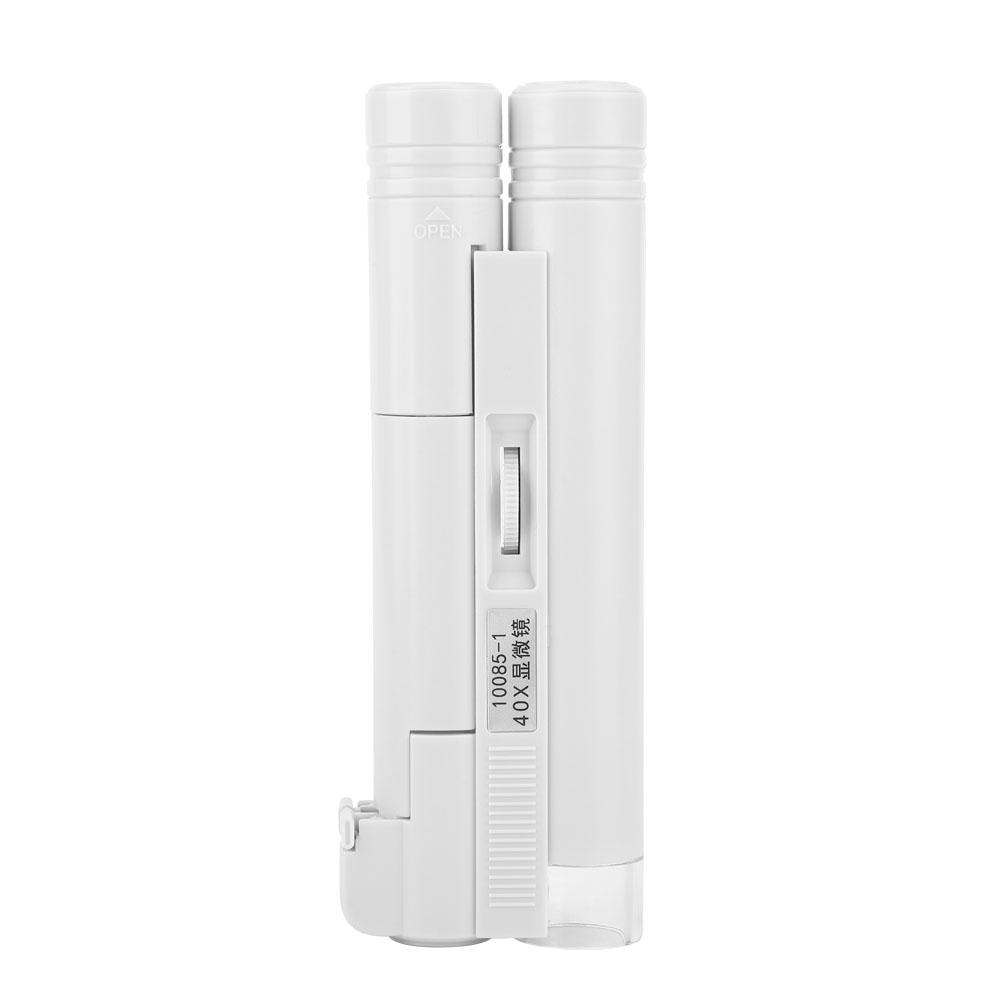 40X Zoom Pocket Sized LED Microscope Magnifier Micro Lens for Universal Mobile Phones