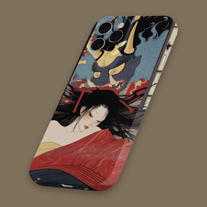 Japanese Mythology Artistic Design Unique & Exotic Phone Case for iPhone 17 16 15 14 11 12 13 Pro Max Plus Air Back Cover