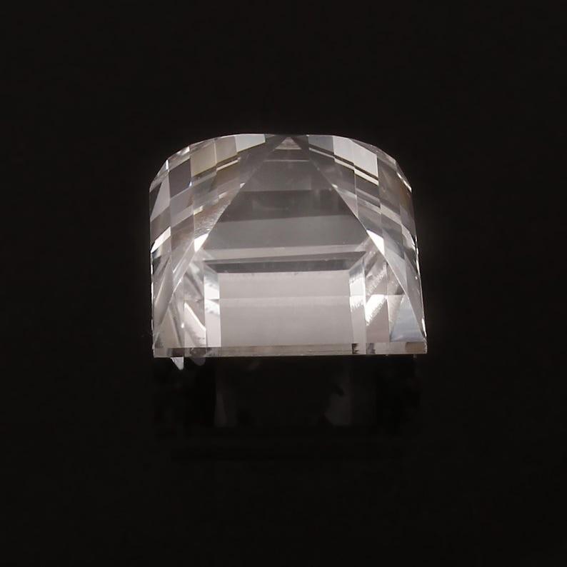 AAA Flawless 14x14 Heated Ceylon White Sapphire Square Cut Loose Gemstone