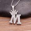Nidin Luxury A-Z Crown Alphabet Pendant Chain Necklace Punk Style Lucky Initial Name Jewelry Fine Party Wedding Birthday Gift