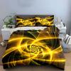 Golden Abstract Art Decoration Set Soft Comfortable Duvet Cover Bedding Set Included 1*Duvet Cover & 2*Pillowcases, Gift