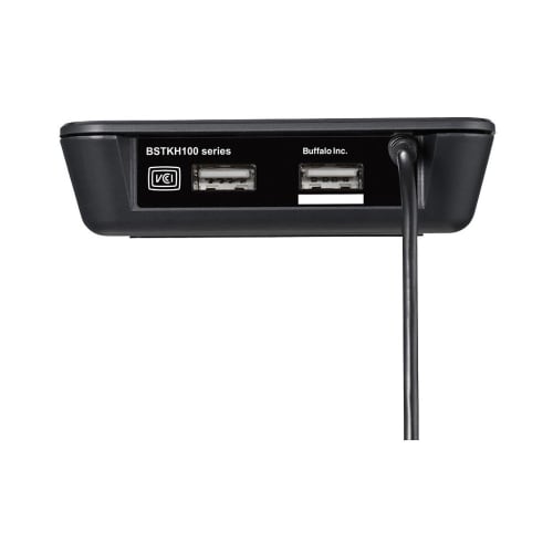 BUFFALO Wired Numeric Keyboard Tab Key with USB Hub Black BSTKH100BK